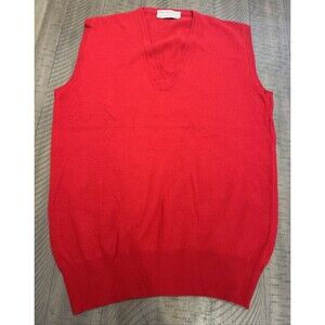 vintage Gap clothing co. Men's Size Medium v-neck sweater vest red wool fall